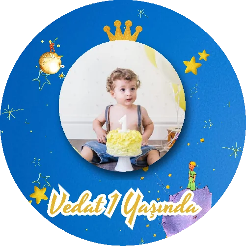 Küçük Prens Temalı Yuvarlak Açacak Magneti